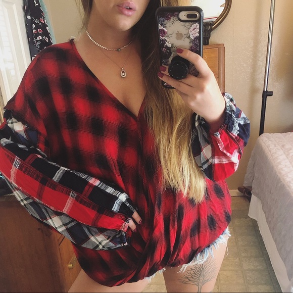 Umgee Tops - Umgee plaid blouse Umgee Tops - Umgee plaid blouse